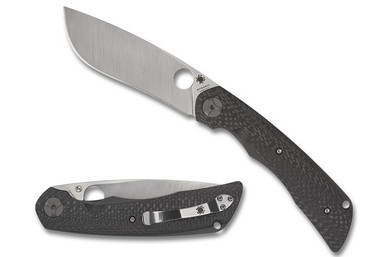 Spyderco Subvert Carbon Fiber CPM 20CV Sprint Run Folding Knife - 4.12" CPM-20CV Satin Plain Blade, Carbon Fiber Handles - C239CFP