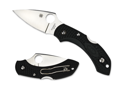 Spyderco Dragonfly 2 Folding Knife - 2-5/16" VG10 Satin Plain Blade, Black FRN Handles