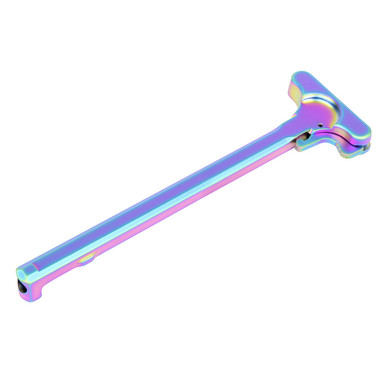 Guntec USA AR-15 Charging Handle - Matte Rainbow PVD Finish