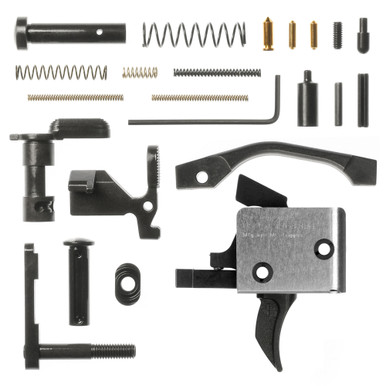 CMC Triggers Lower Parts Kit with Single Stage Combat Curved Trigger - 3-3.5LB Trigger Weight, Black