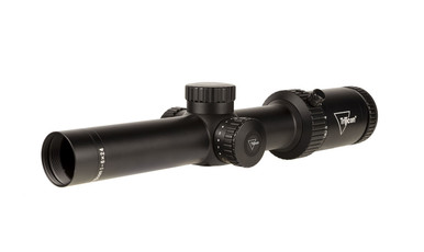 Trijicon Credo HX 1-6x24mm First Focal Plane Riflescope with Green MOA Segmented Circle - 30mm Tube, Satin Black, Low Capped Adjusters