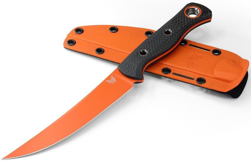 Benchmade Meatcrafter Knife w/Plain Edge Trailing Point Blade (15500OR-2)