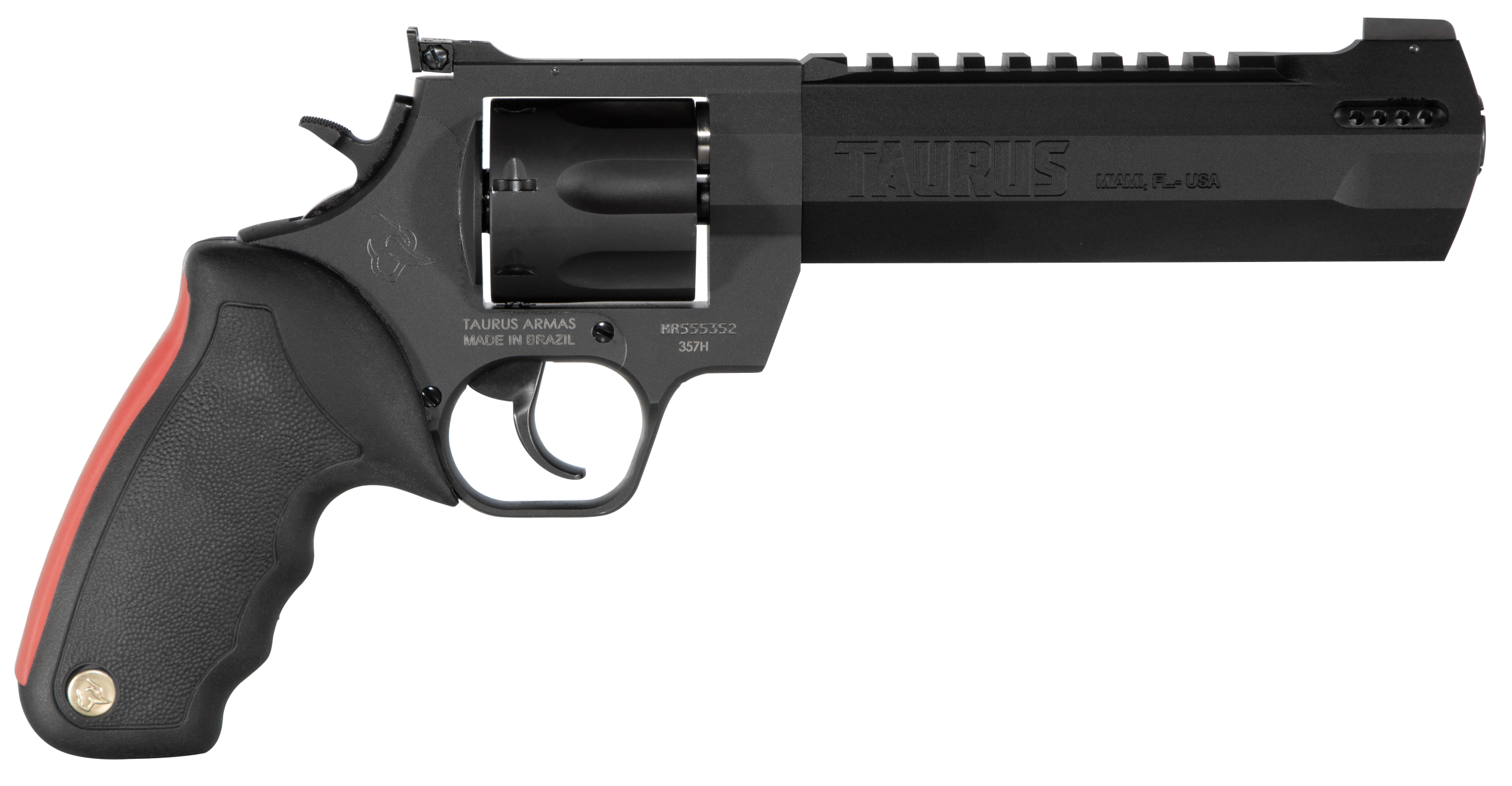 Taurus Raging Hunter Revolver 2-357061RH, 38 Special +P/357 Mag, 6.75", Black Rubber Grip, Matte Black Finish, 7 Rd
