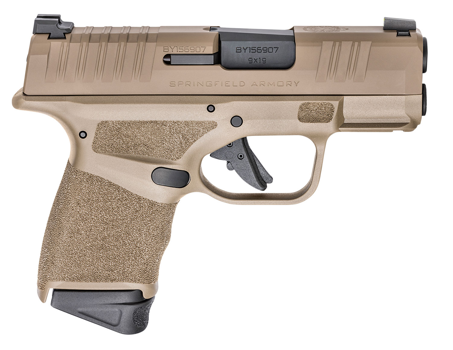 Springfield Hellcat Semi-Auto Pistol HC9319F, 9mm Luger, 3", Polymer Grips, FDE Finish, 13 Rds