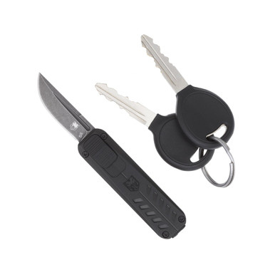 Cobratec California 928SB OTF Knife - Drop Point Blade - 1.75" D2 Drop Point Blade, Aluminum Handles, California Compliant