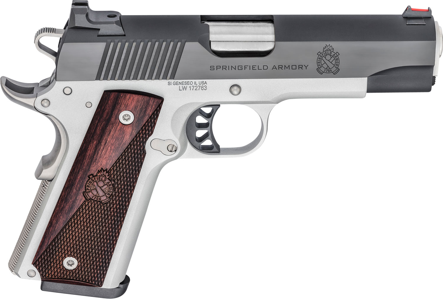 Springfield 1911 Ronin Operator Pistol PX9118L, 45 ACP, 4.25", Crossed Cannon Wood Laminate Grips, Two-Tone Finish, 8 Rds