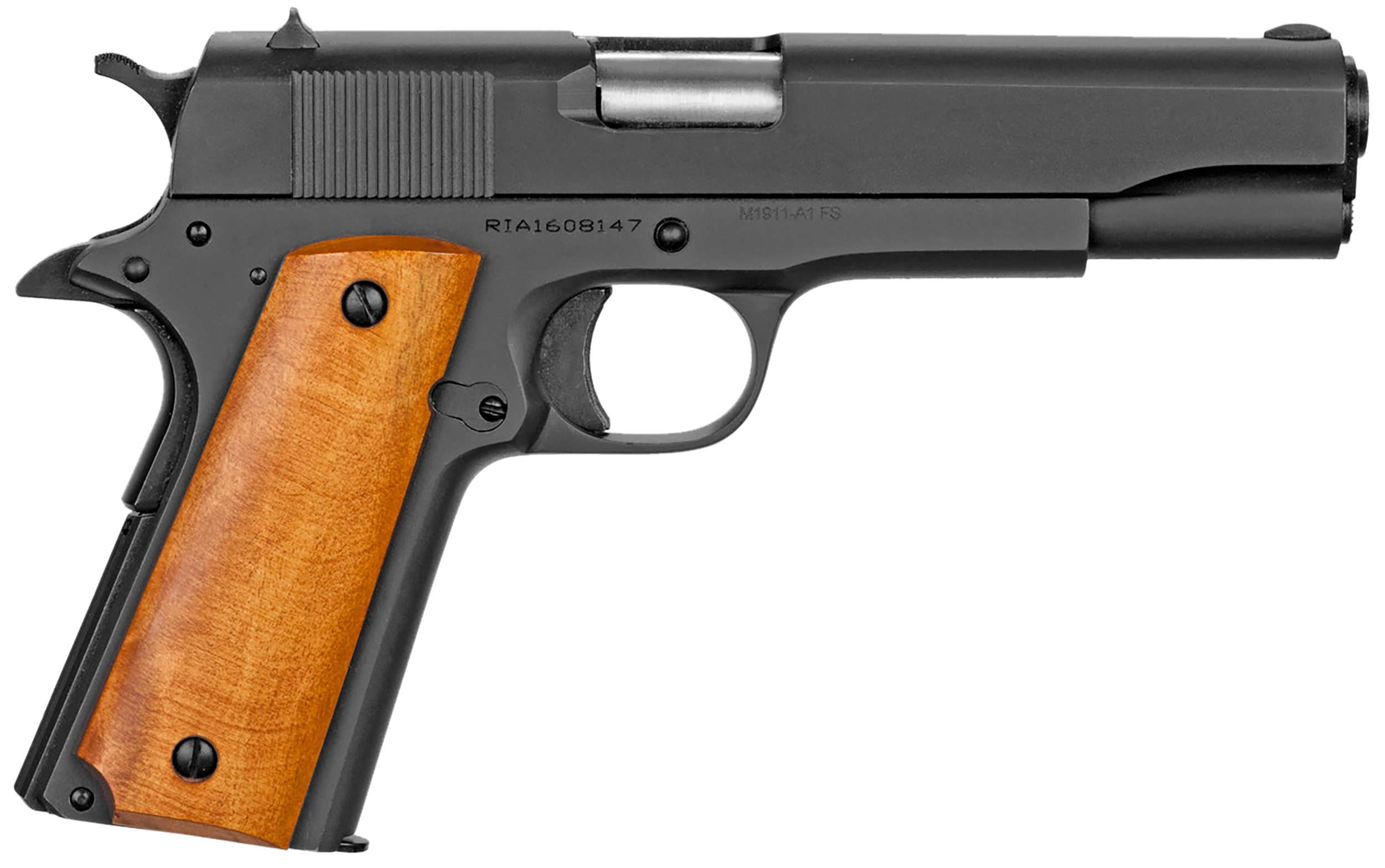 Rock Island GI Standard FS *CA Compliant Pistol 51815, 38 Super, 5", Wood Grips, Black Parkerized, 10 Rds