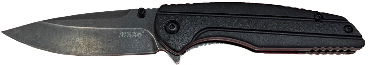 Kershaw Pushrod Folding Knife w/BlackWash Plain Edge (1345)