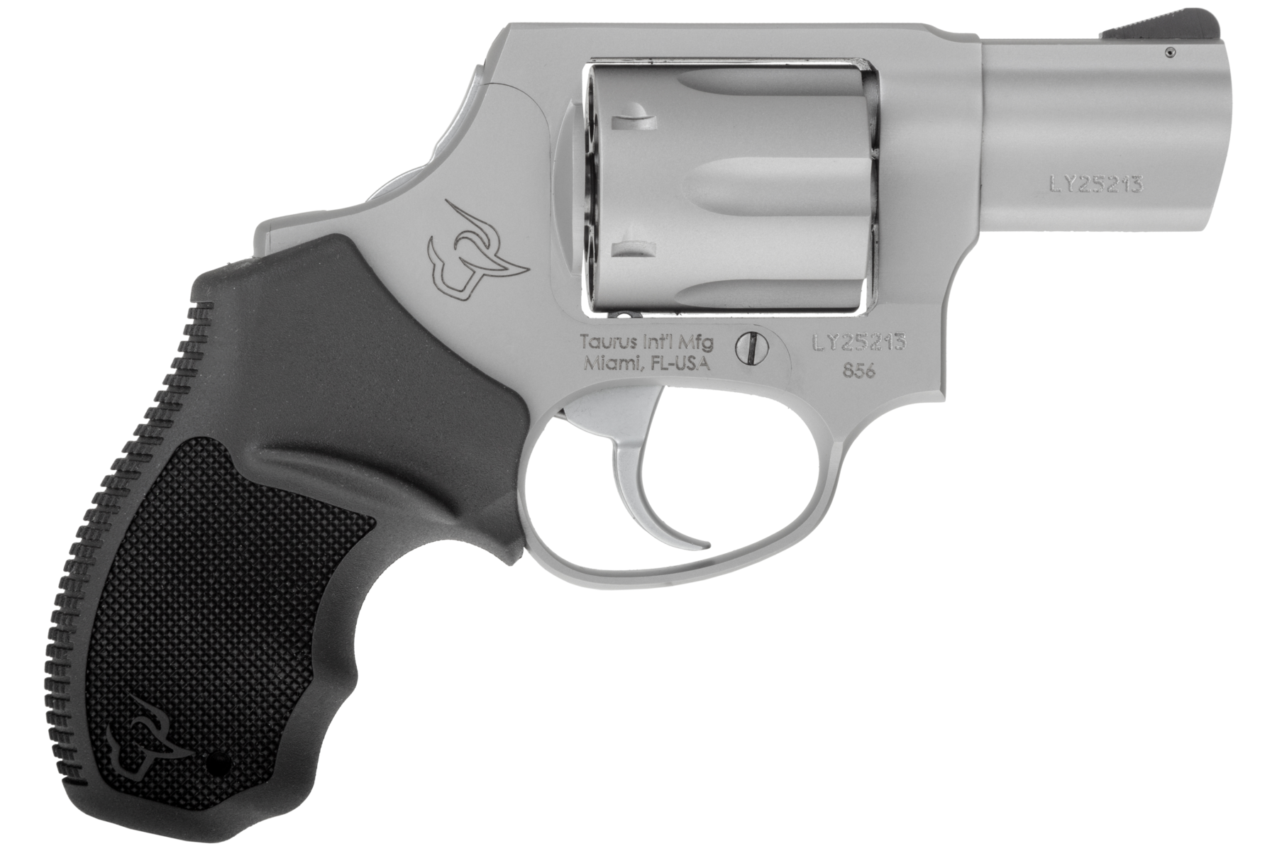 Taurus 856 Revolver 2856029CH, 38 Spl +P, 2", Black Rubber Grip, Stainless Finish, 6 Rd
