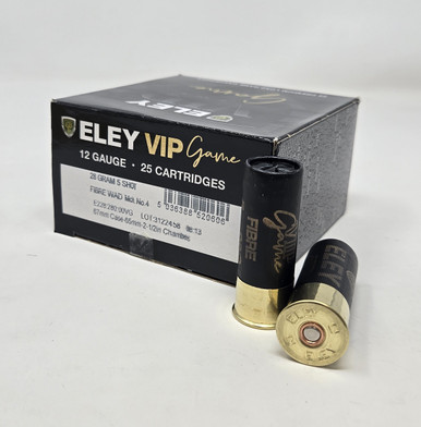 Eley 12 Gauge Ammunition VIP Game E22828000VG 2-1/2" #5 Shot 1oz 1356fps 25 Rounds