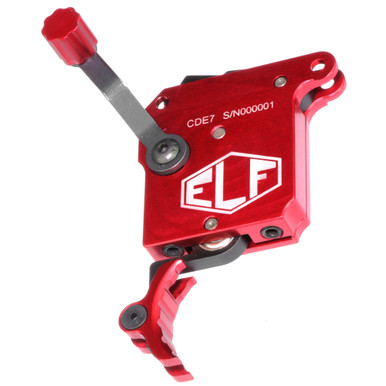Elftman Tactical ELF 700 SE - Precision Remington 700 Rifle Trigger - Curved without Internal Bolt Release, Red