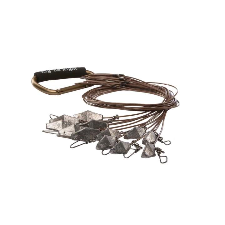 Rig'Em Right Xtreme Steel Cable Decoy Anchors 30" 4oz Set of 12