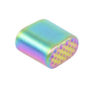 Guntec USA AR-15 Mag Catch Button - Matte Rainbow PVD Finish