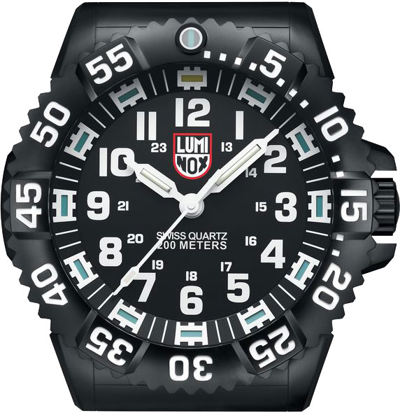 Luminox BIG40 Wall Clock (XL.BIG.40), Black Dial, White Figures, 400mm, LED Lights, Battery/Cord Operated