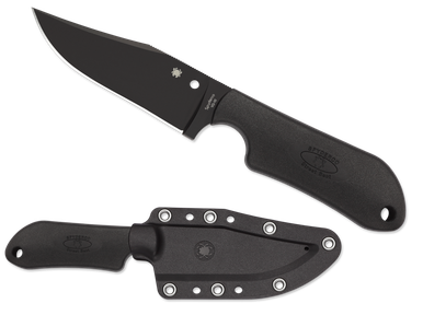 Spyderco Street Beat Lightweight Fixed Blade | 3.5" VG10 Black Blade, FRN Handles