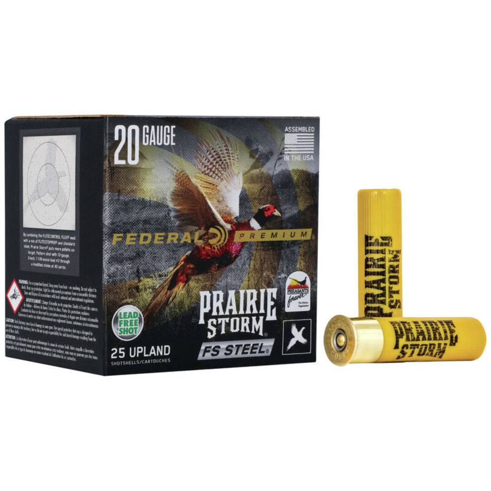 Federal PFSX207FS4 Premium Prairie Storm FS 20 Gauge 3 7/8oz #4 1500 fps