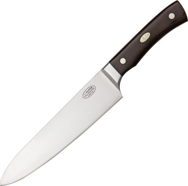 Fallkniven CMT Chefs Alpha 8" Chef's Knife -7.75" Laminate Cobalt Steel Edge, Maroon Micarta Handles