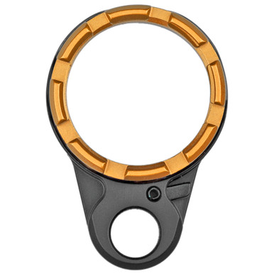 Fortis Light Weight K2 Castle Nut and End Plate - Black and Gold, Anodized Finish