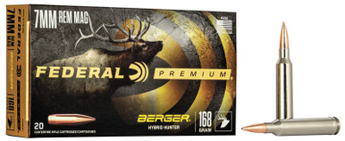 Federal Premium Berger Hybrid Hunter 7mm Rem Magnum 168 gr - 20 Rounds per Box