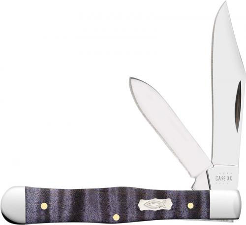 Case Knives Purple Curly Maple Wood Small Swell Center Jack Knife (80543)
