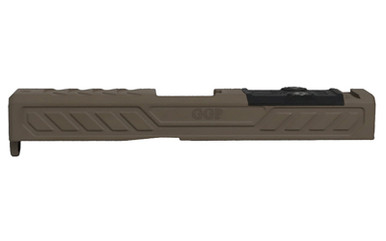 Grey Ghost Precision GGP-19 Stripped Slide For Glock 19 Gen 3 - Version 6, Trijicon RMR/Leupold DPP Optic Cut, Cerakote Flat Dark Earth Finish