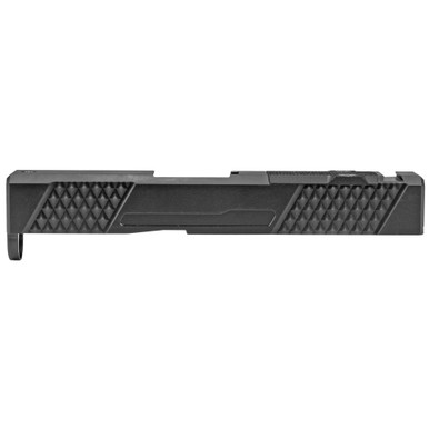 Grey Ghost Precision SPG43 Stripped Slide - Version 2 Slide Pattern - Optic Cutout Compatible With Shield RMS-C, DLC Finish, Black