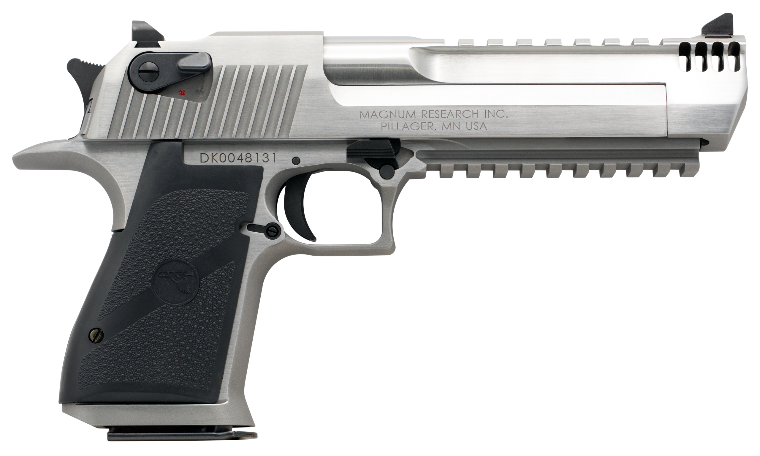 Magnum Research Desert Eagle Mark XIX Pistol DE429SRMB, 429 DE, 6", Rubber Grips, Stainless, 7 Rds