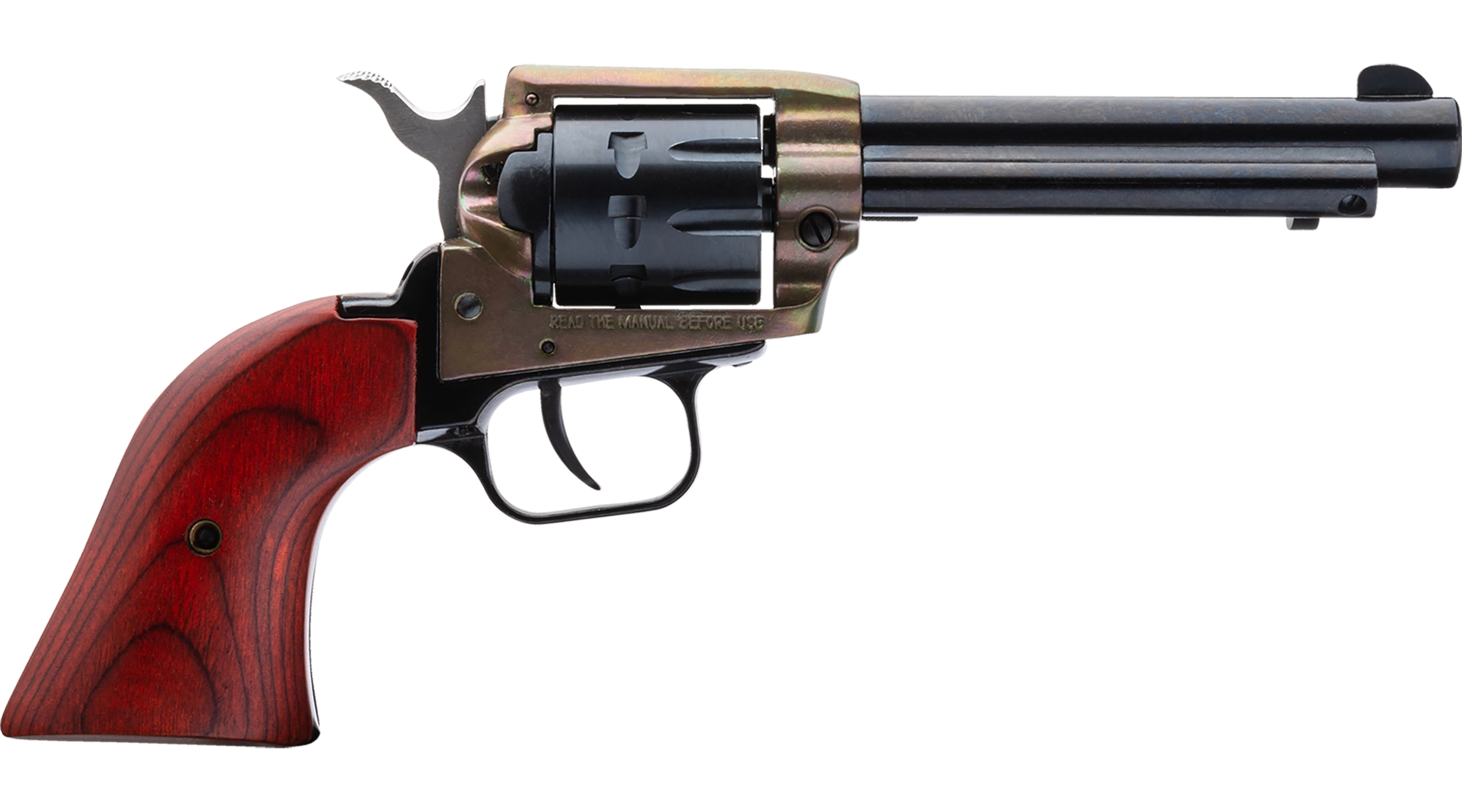 Heritage Rough Rider Single Action Rimfire Revolver RR2299CH4, 22 LR, 4.75", Cocobolo Grip, Black Finish, 9 Rd