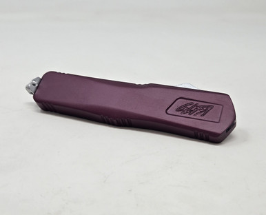 Great Lakes Medium 8" OTF Knife GLKMDSMTCHY Smooth Blade Black Cherry