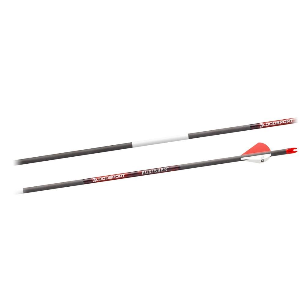 Bloodsport Punisher 400 Spine Carbon Archery Arrows 6/pk