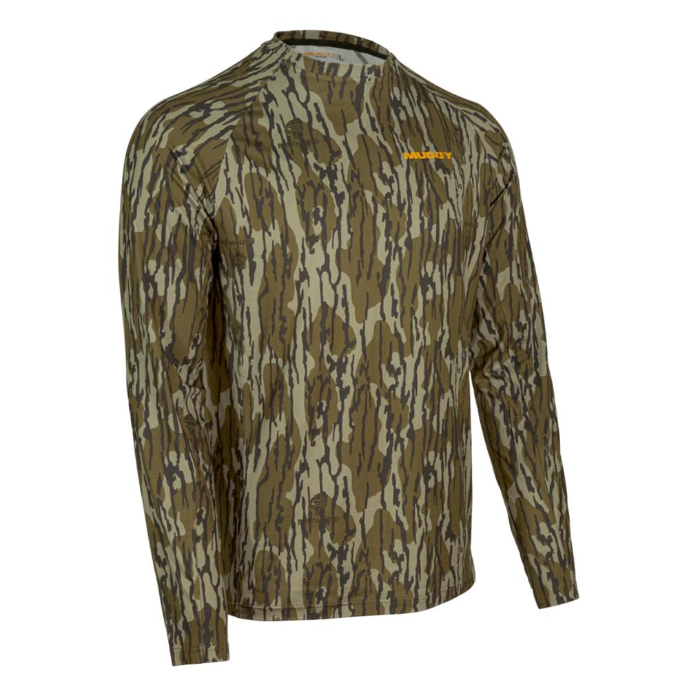 Muddy TRX Long Sleeve Base Layer Crew Shirt Mossy Oak Bottomland Size XL