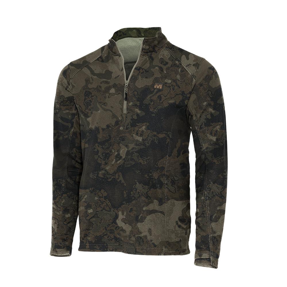 Muddy DV8 Quest Mid-Layer Quarter Zip Top Veil Canyon Grey Men's M