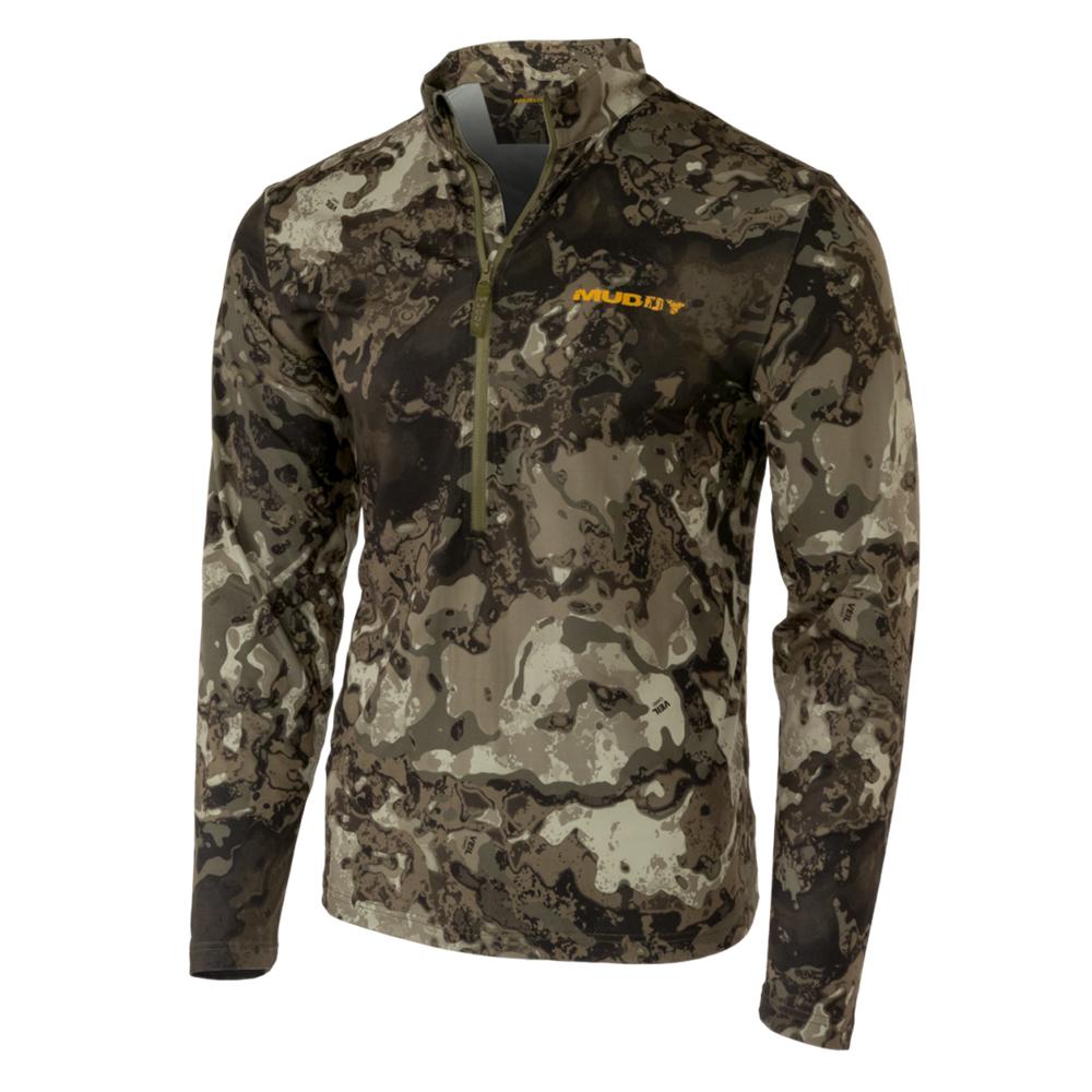 Muddy TRX Lightweight Quarter Zip Long Sleeve Top Veil Canyon Grey Size M