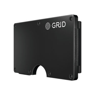 GRID Wallet Aluminum Minimalist Wallet with Money Clip - Gunmetal