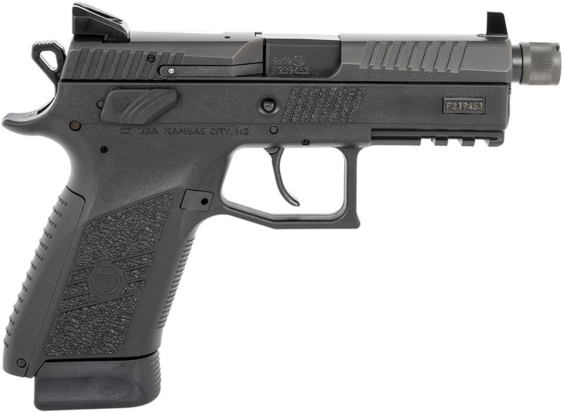 CZ P-07 Suppressor Ready Pistol 89289, 9mm, 4.36", Stippled Interchangeable Backstrap Grip, Black Finish, 17 Rds
