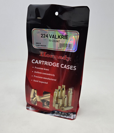 Hornady 224 Valkyrie Unprimed Reloading Brass Casings H8618 50 Pieces