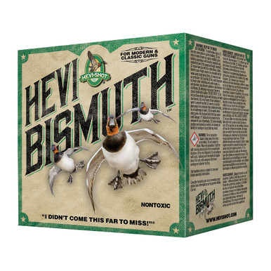 HEVI-Shot HEVI-Bismuth 12 Gauge 3" Max Dram Shotgun Shells - 1 3/8 oz, #4 Shot Size, 25Rd Box