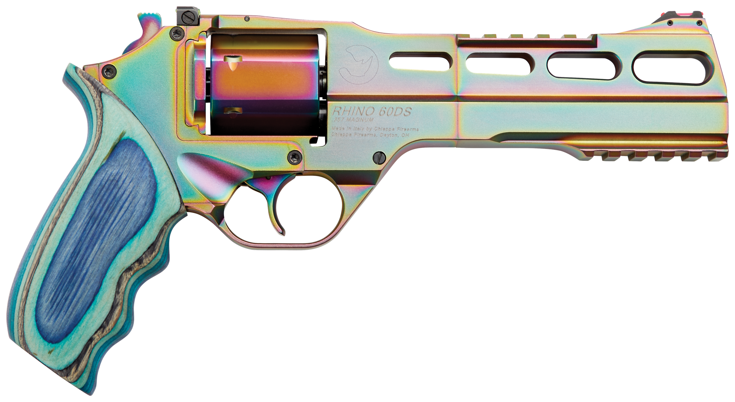 Chiappa Rhino 60SAR Nebula CA Compliant Revolver CF340301, 357 Mag, 6", Rainbow PVD Finish, 6rd