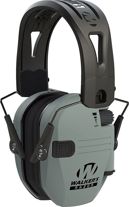 Walker's Razor Slim Electronic Hearing Protection, Battleship Gray/Black (GWPRSEMRHBGY)