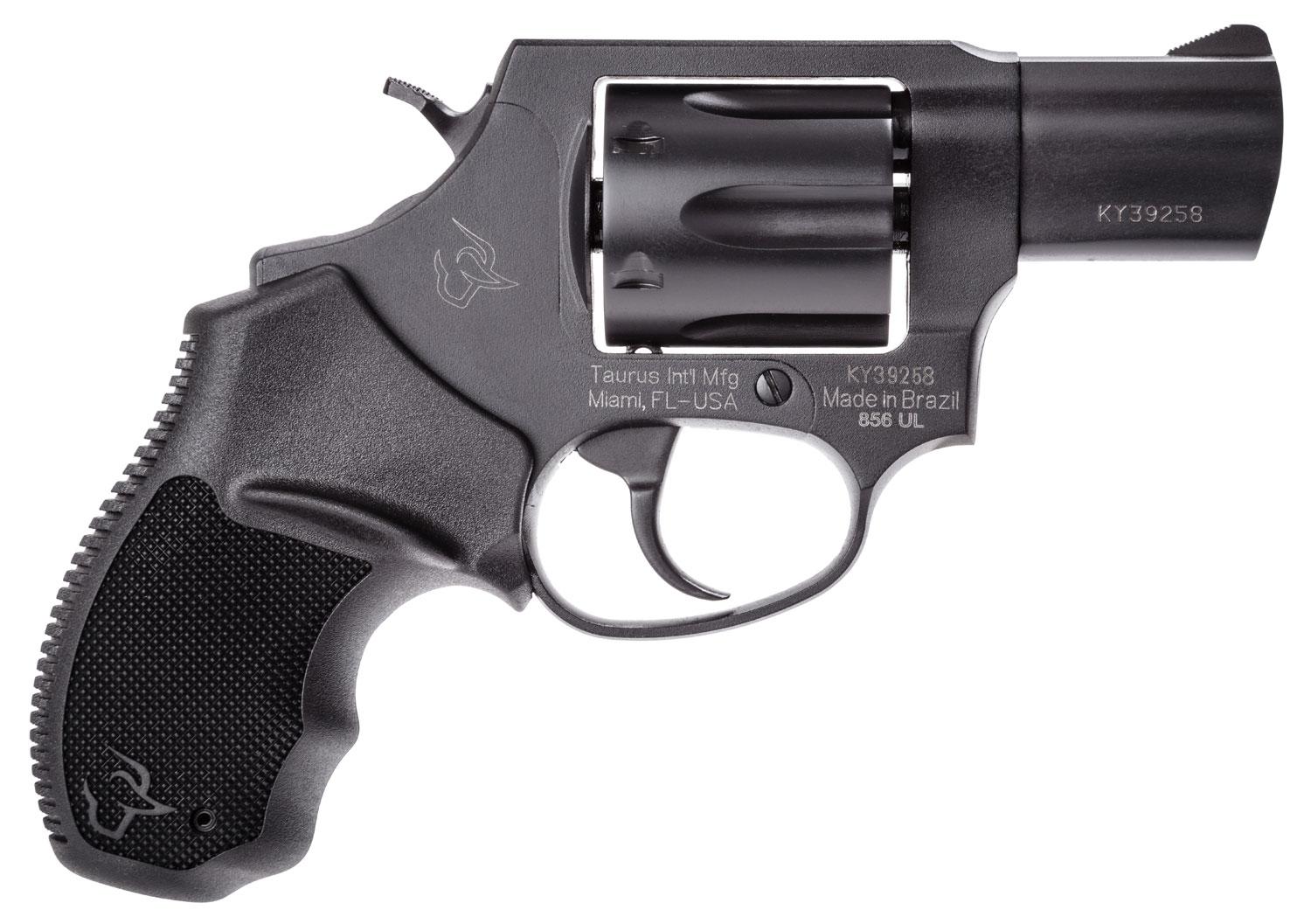 Taurus 856 Ultra-Lite DA/SA Revolver 285621UL, 38 Special +P, 2", Rubber Grips, Matte Black Finish, 6 Rds