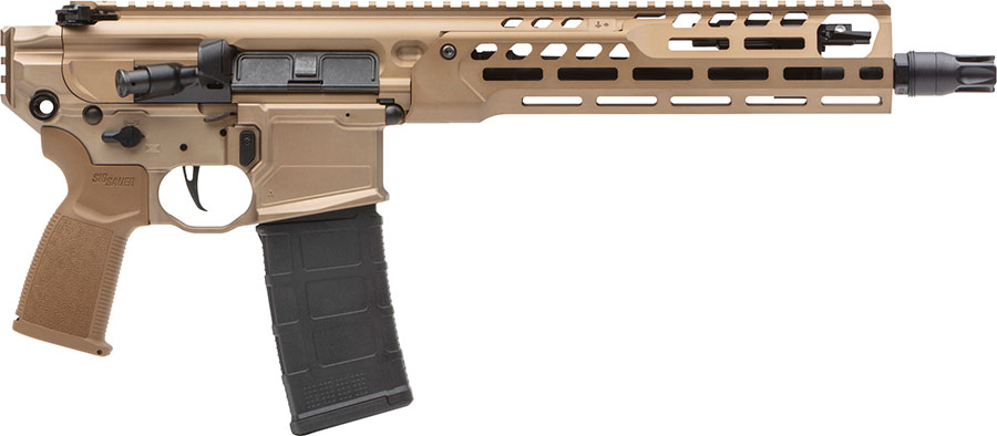 Sig Sauer MCX SPEAR-LT Pistol PMCX-556N-11B-LT, 223 Rem/5.56 NATO, 11", Coyote Anodized Finish, 30 Rd