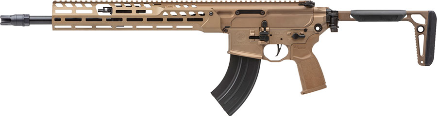 Sig Sauer MCX SPEAR-LT Rifle RMCX-762R-16B-LT, 7.62x39mm, 16", Folding Stock, Coyote Finish, 28 Rds