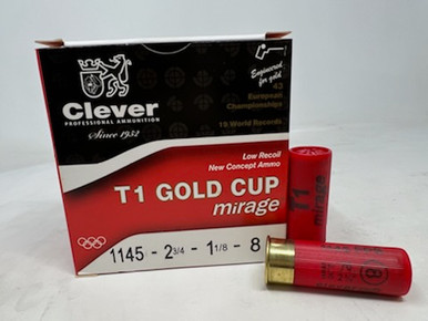 Clever 12 Gauge Ammunition T1 Mirage CMST12L8CASE #8 Shot 2-3/4" 1-1/8oz 1145fps CASE 250 Rounds