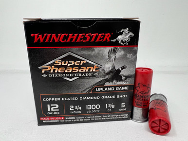 Winchester 12 Gauge Ammunition Super Pheasant Diamond Grade SPDG125 #5 Shot 2-3/4" 1-3/8oz 1300fps 25 Rounds