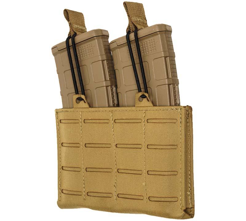 TacShield RZR MOLLE Double M4/AR15 Rifle Magazine Pouch in Coyote Brown