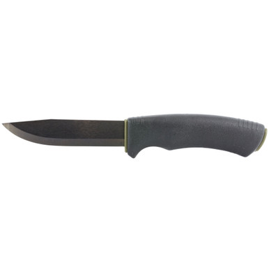Morakniv Mora of Sweden Bushcraft Black Knife - 4.3" Carbon Steel Blade, Black Rubber Handle - M-10791