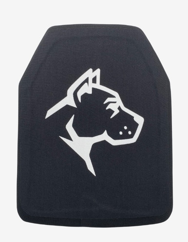 Guard Dog Body Armor Level 4 Ceramic Plate With Spall Guard 10"x12" Black IVPLATE