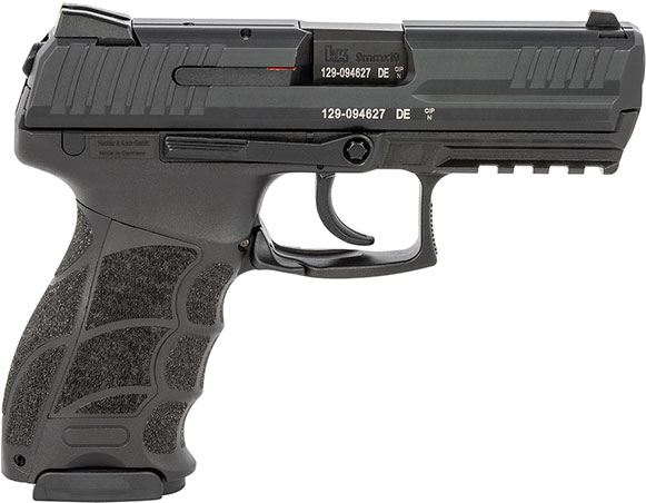 Heckler & Koch P30 V1 DASA Pistol 81000103, 9mm, 3.85", Black Interchangeable Backstrap Grips, Black Finish, 17 Rds