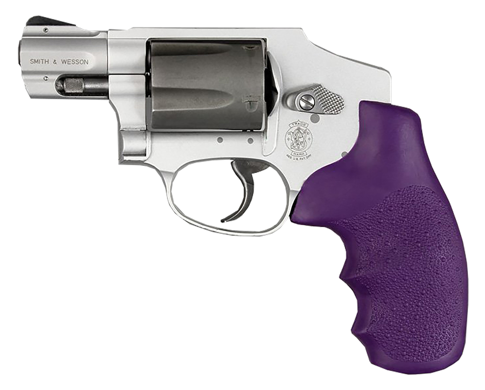 Hogue 60006 Monogrip with Finger Grooves Grip S&W J Frame w/Round Butt Rubber Purple