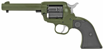 Ruger Wrangler Revolver 2008, 22 LR, 4.62", Black Synthetic Grips, OD Green Cerakote Finish, 6 rd